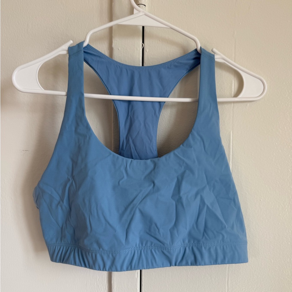 Outdoor Voices Blue Sports Bra Racerback Moisture-Wicking